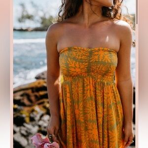 Alohiwai Tangerine Dream Quilt Maxi Dress